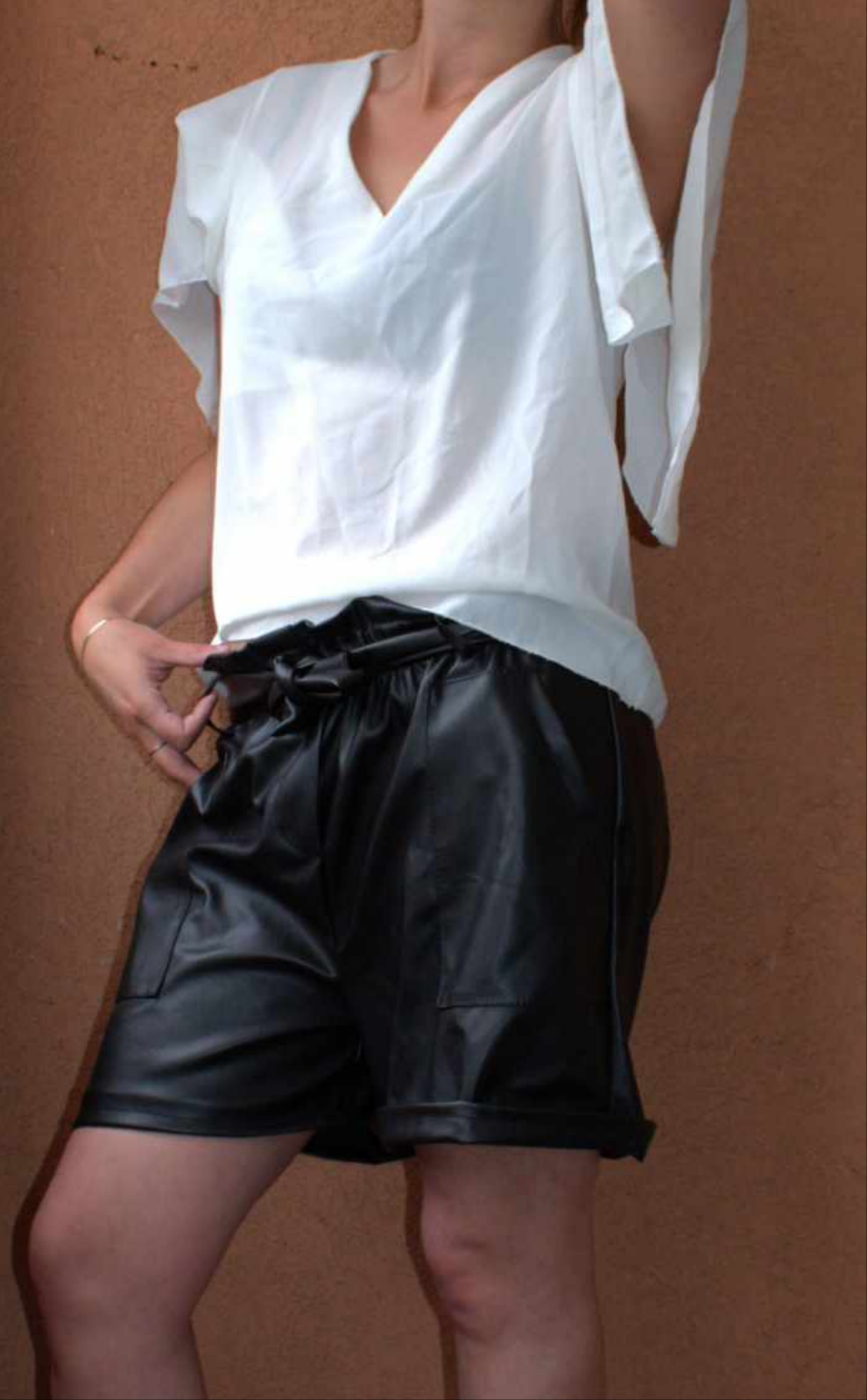 Top à manches Volantées